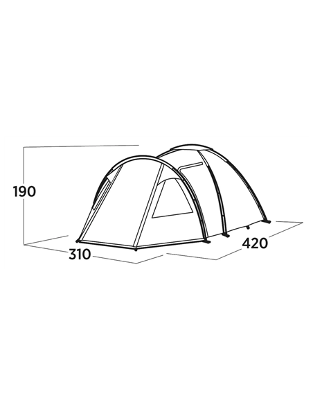 Easy Camp Family tent | Kinn 5 | 5 person(s) | Green
