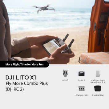 DJI Lito X1 Fly More Combo Plus – iki 52 min, RC 2, LiDAR