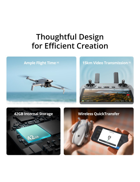 Dronas DJI Lito X1 Fly More Combo Plus su DJI RC 2 ir Intelligent Flight Battery Plus baterijomis