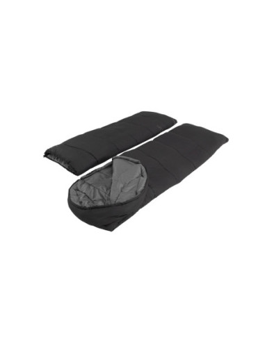Easy Camp Raven Square Double 5 C | Sleeping Bag | 220 x 150 cm | Temperature -9 to 10 C | Two-way open-end, L-shaped, autolock