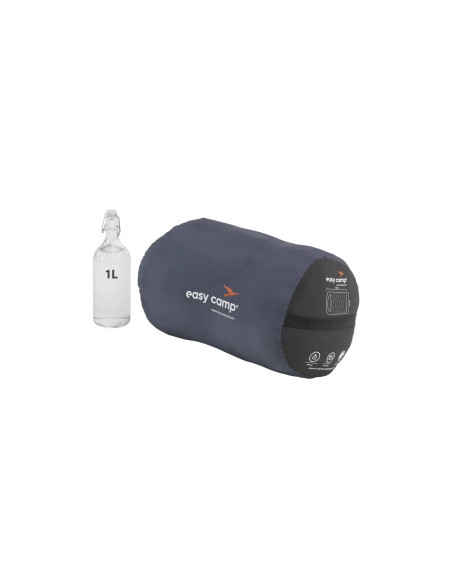 Easy Camp Raven Square Double 5 C | Sleeping Bag | 220 x 150 cm | Temperature -9 to 10 C | Two-way open-end, L-shaped, autolock