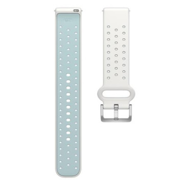 Polar Silikoninis laikrodžio dirželis, 20 mm, S-L, Baltas / Turkis