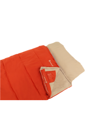 Outwell Contour Lux | Sleeping Bag | 220 x 85 cm | 2-way L-shape open-end with auto lock