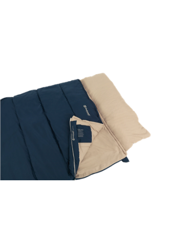 Outwell Contour Lux XL | Sleeping Bag | 220 x 105 cm | 2-way L-shape open-end with auto lock
