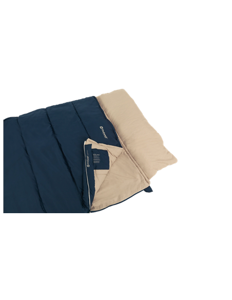 Outwell Contour Lux XL | Sleeping Bag | 220 x 105 cm | 2-way L-shape open-end with auto lock