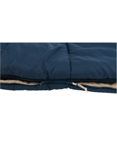 Outwell Contour Lux XL | Sleeping Bag | 220 x 105 cm | 2-way L-shape open-end with auto lock