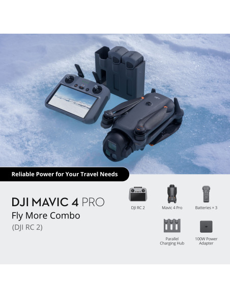 Dronas DJI Mavic 4 Pro Fly More Combo su DJI RC 2 valdymo pultu, CP.MA.00000848