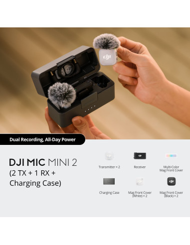 Belaidis mikrofonas DJI Mic Mini 2 (2 TX + 1 RX + Charging Case)