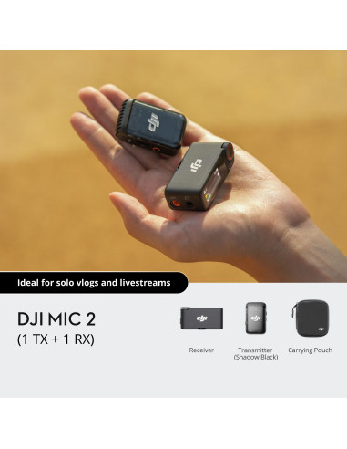 Belaidis mikrofonas DJI Mic 2 (1 TX + 1 RX) CP.RN.00000326