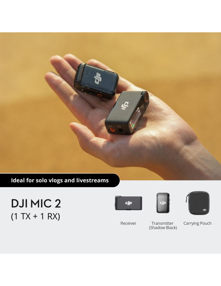 Belaidis mikrofonas DJI Mic 2 (1 TX + 1 RX) CP.RN.00000326