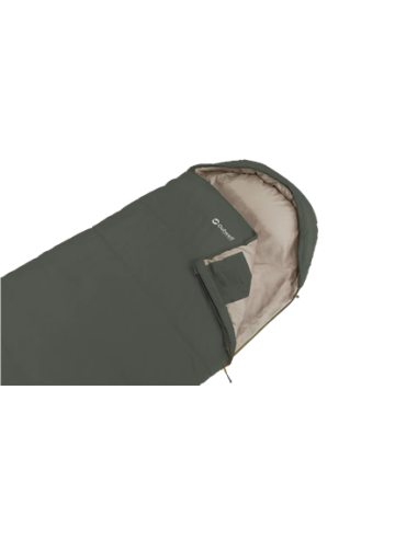 Outwell Campion Prime Green | Sleeping Bag | 215 x 80 cm | -10 to 8 C | 2 way open - auto lock, L-shape