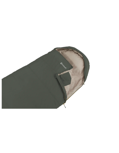 Outwell Campion Prime Green | Sleeping Bag | 215 x 80 cm | -10 to 8 C | 2 way open - auto lock, L-shape