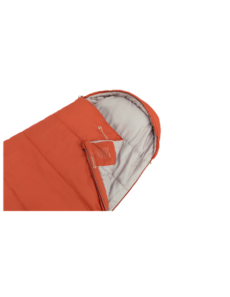 Outwell Campion Lux Orange | Sleeping Bag | 225 x 85 cm | -16 to 5 C | Left Zipper
