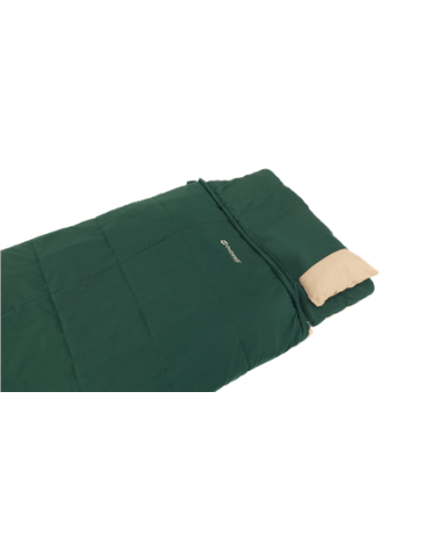 Outwell Contour Prime Green | Sleeping Bag | 220 x 85 cm | -13 to 16 C | Right Zipper