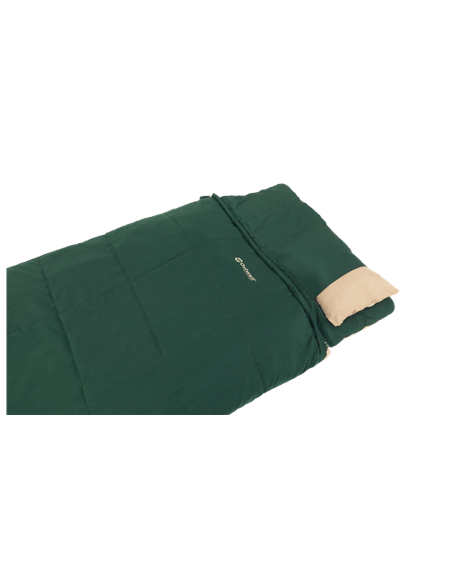 Outwell Contour Prime Green | Sleeping Bag | 220 x 85 cm | -13 to 16 C | Right Zipper