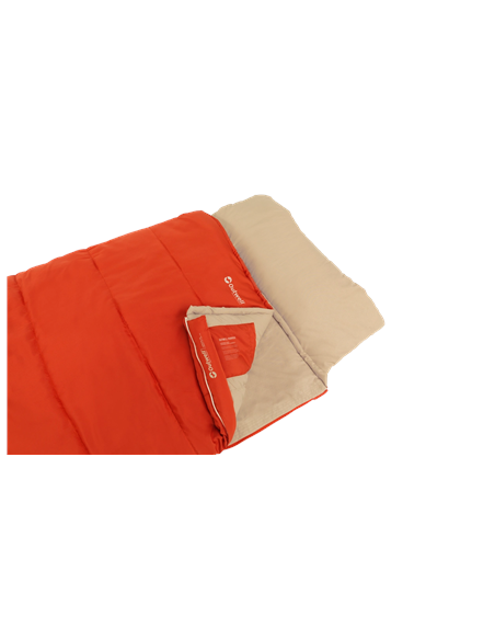 Outwell Contour Lux Red | Sleeping Bag | 220 x 85 cm | -19 to 15 C | Right Zipper