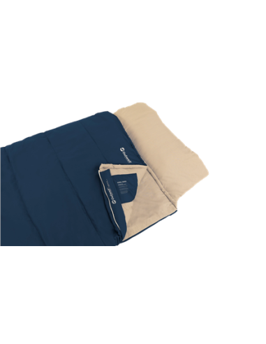 Outwell Contour Lux Deep Blue | Sleeping Bag | 220 x 85 cm | -19 to 15 C | Right Zipper