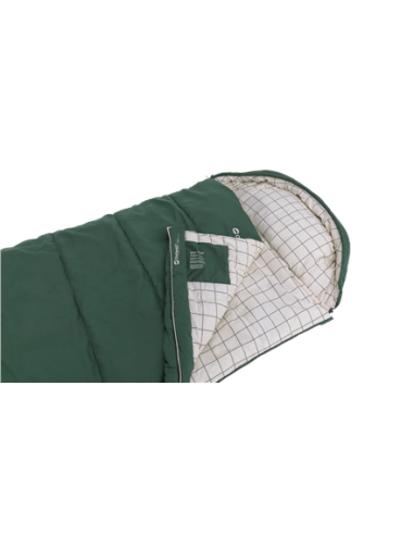 Outwell Camper Prime Green | Sleeping Bag | 235 x 90 cm | -15 to 5 C | Right Zipper