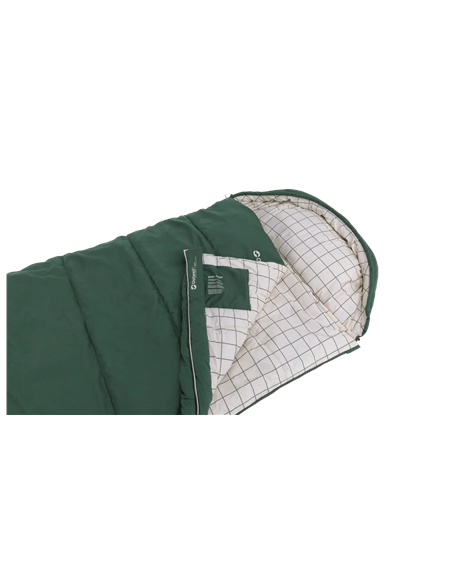 Outwell Camper Prime Green | Sleeping Bag | 235 x 90 cm | -15 to 5 C | Right Zipper
