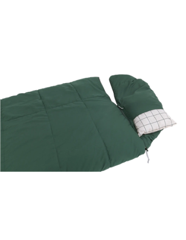 Outwell Camper Prime Green | Sleeping Bag | 235 x 90 cm | -15 to 5 C | Right Zipper