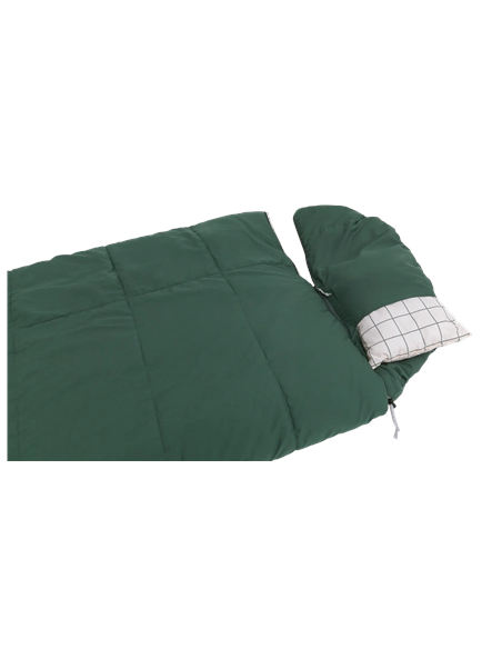 Outwell Camper Prime Green | Sleeping Bag | 235 x 90 cm | -15 to 5 C | Right Zipper