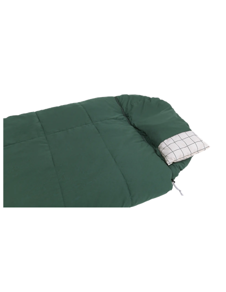 Outwell Camper Prime Green | Sleeping Bag | 235 x 90 cm | -15 to 5 C | Right Zipper