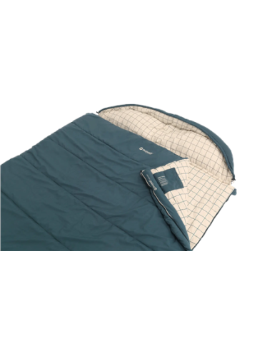 Outwell Camper Lux Double Blue | Sleeping Bag | 235 x 150 cm | -16 to 5 C | Both Side Zipper