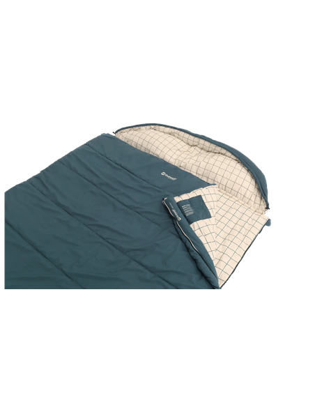 Outwell Camper Lux Double Blue | Sleeping Bag | 235 x 150 cm | -16 to 5 C | Both Side Zipper