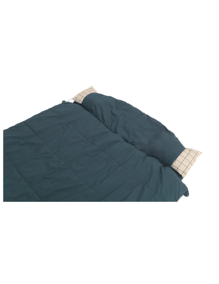Outwell Camper Lux Double Blue | Sleeping Bag | 235 x 150 cm | -16 to 5 C | Both Side Zipper