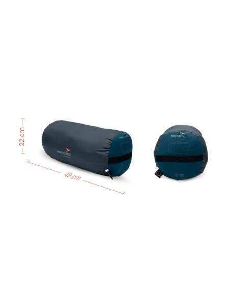 Easy Camp Raven I Square XL 5 C | Sleeping Bag | 220 x 100 cm | -8 to 9 C | Left Zipper