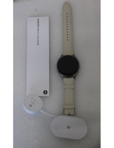 SALE OUT. Xiaomi Watch 2 Titan Gray Case With White Leather Strap | SALE OUT. Xiaomi Watch 2 Titan | Smart watch | GPS (satelli