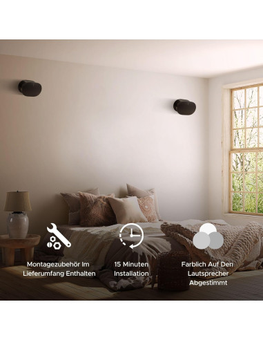 Sieninis laikiklis Sonos Sound bass ERA300 Tilt & Swivel Black 2vnt.