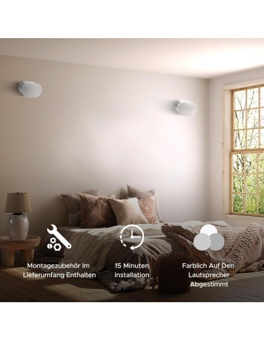 Sieninis laikiklis Sonos Sound bass ERA 300 Tilt & Swivel White 2vnt.