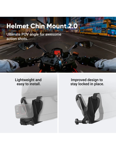 Insta360 Ace Pro 2 su Helmet Chin Mount 2.0