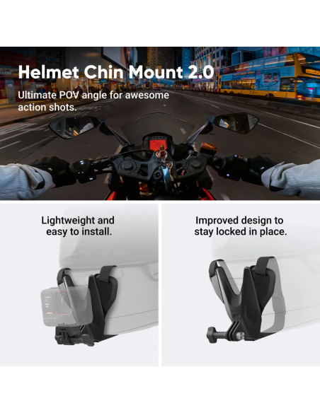 Insta360 Ace Pro 2 su Helmet Chin Mount 2.0