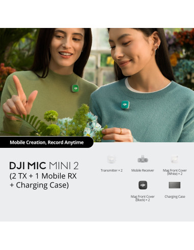 DJI Mic Mini 2 2 TX Mobile RX belaidė mikrofonų sistema