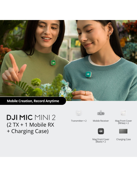 DJI Mic Mini 2 2 TX Mobile RX belaidė mikrofonų sistema