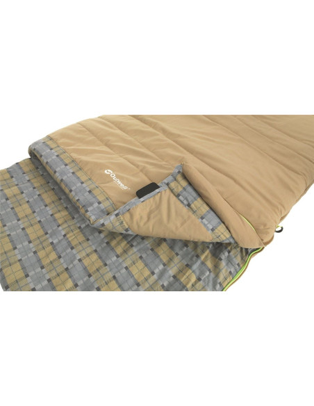 Outwell | Commodore | Sleeping bag | 225 x 85 cm | Temperature 9/5/-8 C | with loose Pillow | 2 way open - auto lock, L-shape