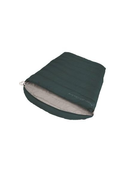 Easy Camp | Moon 200 Double | Sleeping Bag | 220 x 150 cm | 2 way open - auto lock, L-shape | Teal