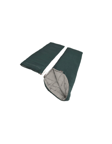 Easy Camp | Moon 200 Double | Sleeping Bag | 220 x 150 cm | 2 way open - auto lock, L-shape | Teal