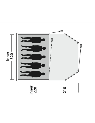 Outwell | Tent | Earth 5 | 5 person(s) | Blue