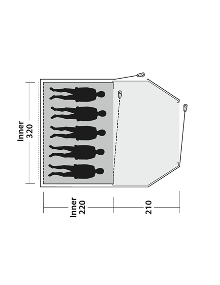 Outwell | Tent | Earth 5 | 5 person(s) | Blue
