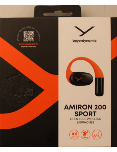 SALE OUT. Beyerdynamic AMIRON 200 Open TWS earphones with charging case and USB cable, Sport Sample DEMO | Beyerdynamic DEMO | 