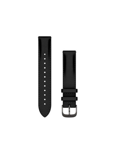 Acc, 18mm Band, Black Leather + Brushed Slate, WW/APAC
