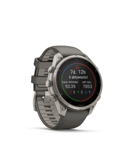 Garmin fēnix 9 Pro Solar 010-04338-01 su Pebble Grey dirželiu