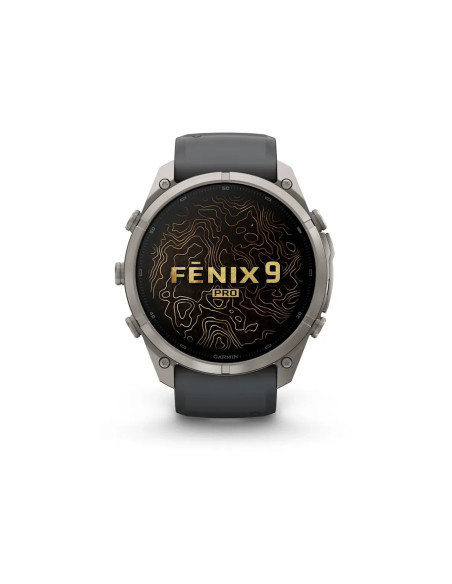 Garmin fēnix 9 Pro su Graphite Black silikoniniu dirželiu