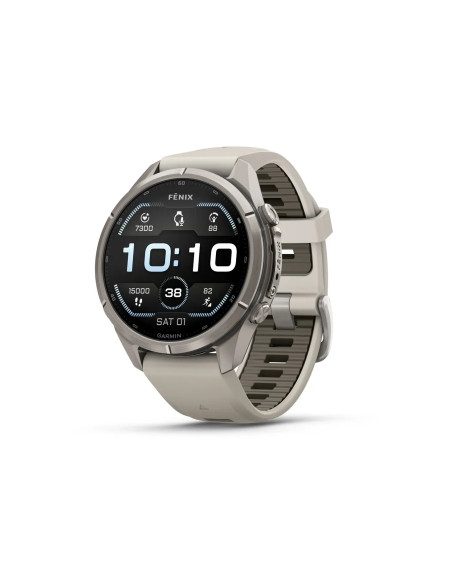 Garmin fēnix 9 Pro 43 mm Titanium Fog Grey Dark Sandstone laikrodis