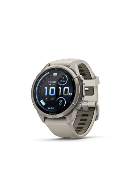 Garmin fēnix 9 Pro 43 mm inReach Titanium Fog Grey Dark Sandstone laikrodis