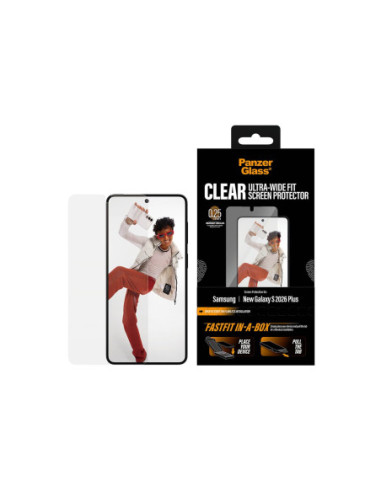 PanzerGlass Screen Protector Samsung New Galaxy S26 Plus | Ultra-Wide Fit w. FASTFIT IN-A-BOX | PanzerGlass