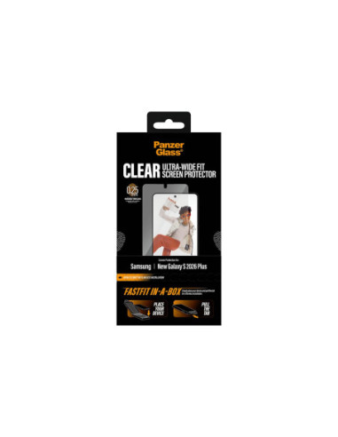 PanzerGlass Screen Protector Samsung New Galaxy S26 Plus | Ultra-Wide Fit w. FASTFIT IN-A-BOX | PanzerGlass